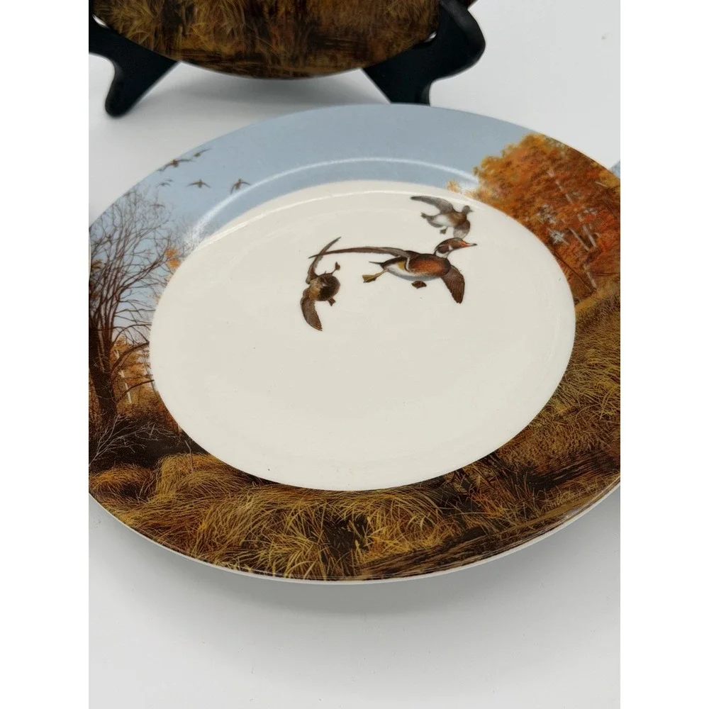 Ducks Unlimited Bread Plates Duck Hunting 7-1/2